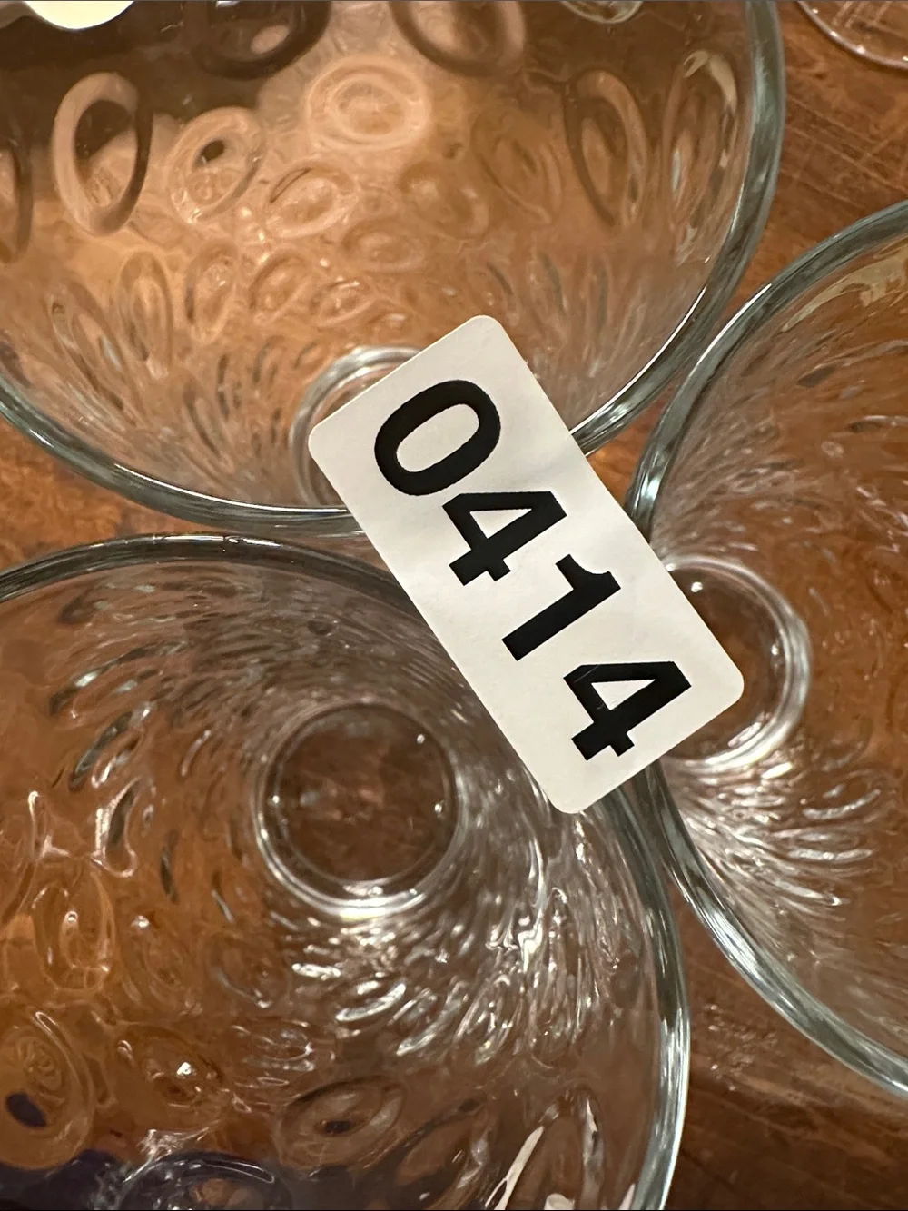 Vintage El Dorado Coin Dot Bubble Optic Glass Tumblers Set of 3 16 oz